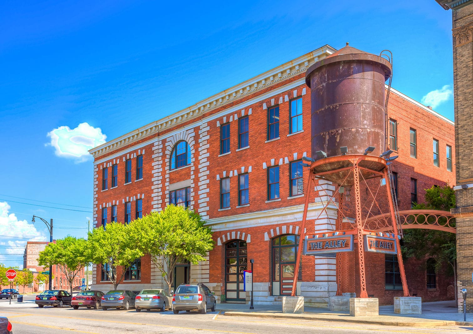 a large brick building