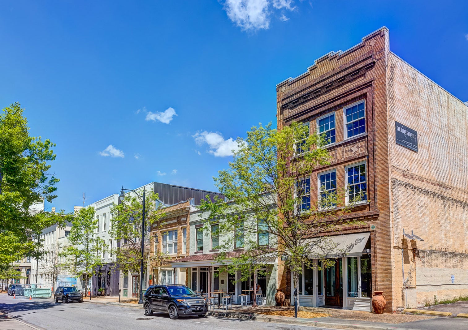 a large brick building